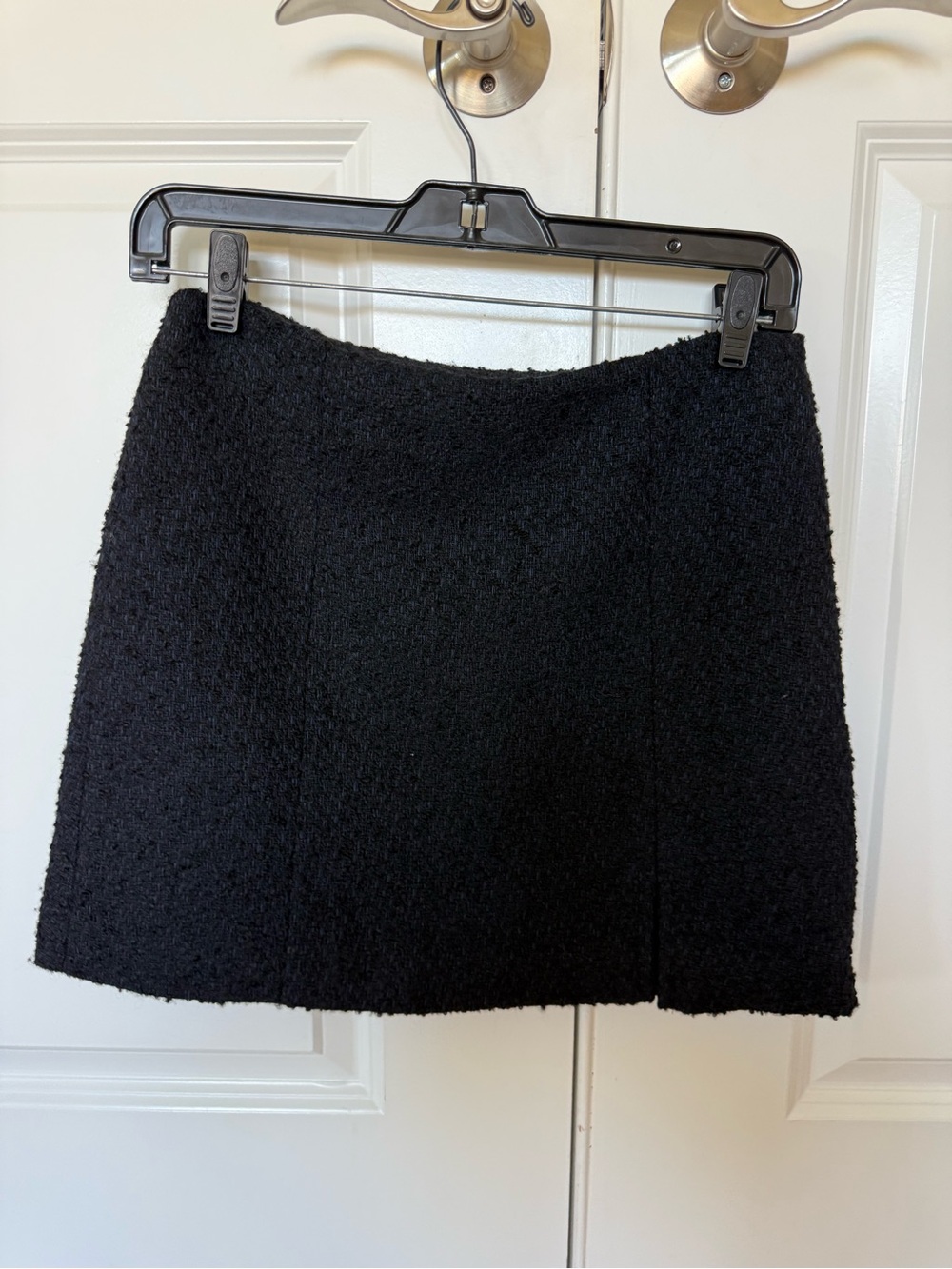 Open Edit Navy Black Wool Blend Skirt